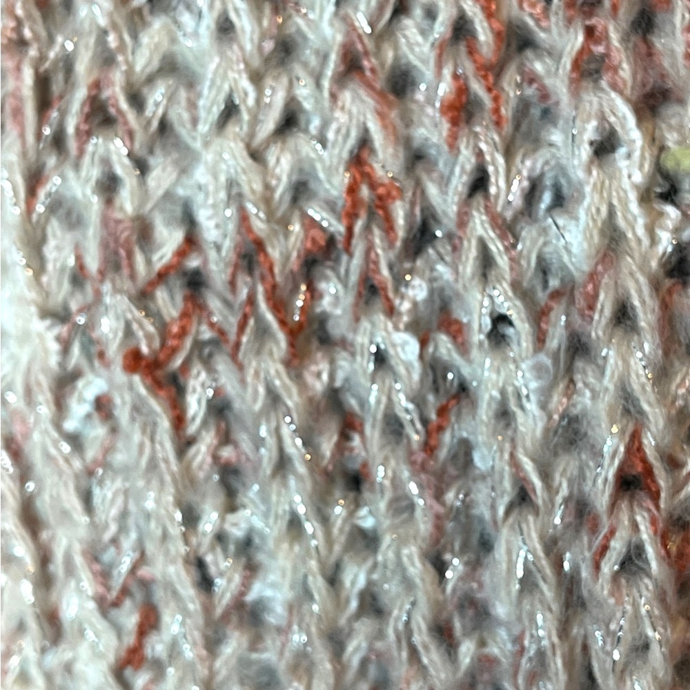 Chunky Pink & Cream Infinity Scarf - Picture 5 of 6